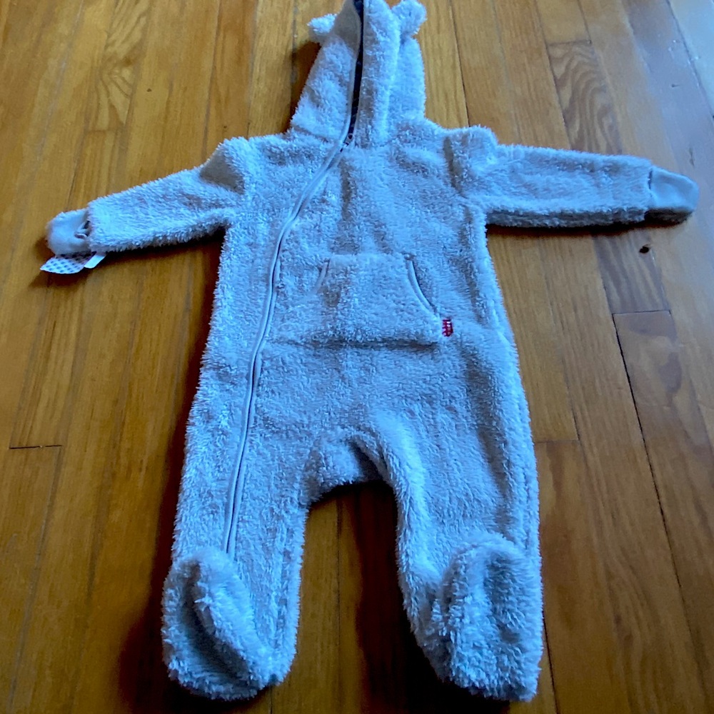 6-12 month fuzzy onesie winter suit